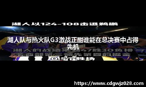 湖人队与热火队G3激战正酣谁能在总决赛中占得先机